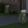 Lumière de chemin LED solaire 2 pcs Argenté Acier Galvanisé 537720537720
