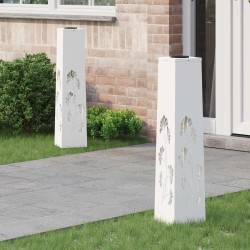 Lumière de chemin LED solaire 2 pcs Blanc Acier laminé à froid 537721537721