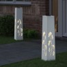 Lumière de chemin LED solaire 2 pcs Blanc Acier laminé à froid 537721537721