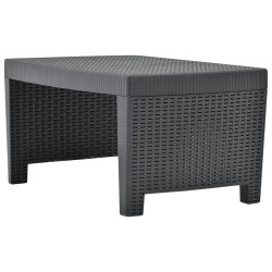 Salon de jardin 3 pcs Plastique Anthracite 537722537722