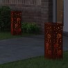 Lumière de chemin LED solaire 2 pcs Rouillé Acier patiné 537723537723