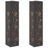 Lumière de chemin LED solaire 2 pcs Noir Acier laminé à froid 537725537725