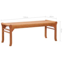 Banc de jardin 2 places 120 cm Bois d'eucalyptus solide 537729537729