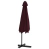 Parasol de jardin avec mât en acier 300 cm Rouge bordeaux 537733537733
