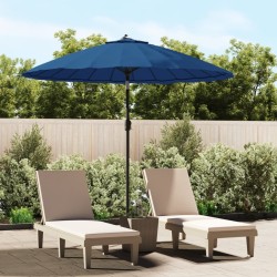 Parasol d'extérieur avec mât en aluminium 500 cm bleu azuré 537734537734