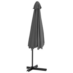 Parasol d'extérieur avec poteau en acier 300 cm Anthracite 537736537736