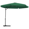 Parasol d'extérieur avec mât en acier 300 cm vert 537738537738