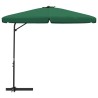 Parasol d'extérieur avec mât en acier 300 cm vert 537738537738