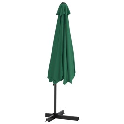 Parasol d'extérieur avec mât en acier 300 cm vert 537738537738