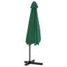 Parasol d'extérieur avec mât en acier 300 cm vert 537738537738