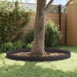 Bordures de pelouse 30 pcs Noir 103 x 0,05 x 22 cm Acier 537739537739