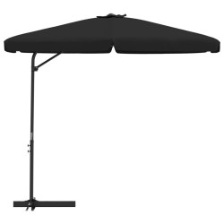 Parasol de jardin avec mât en acier 300 cm Noir 537740537740