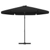 Parasol de jardin avec mât en acier 300 cm Noir 537740537740