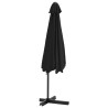 Parasol de jardin avec mât en acier 300 cm Noir 537740537740