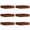 Bordure de Pelouse 6 pcs Rouillé 60 x 60 x 13 cm 537744537744