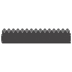 Bordures de pelouse 10 pcs Noir 103 x 0,05 x 22 cm Acier 537746537746