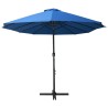 Parasol d'extérieur et poteau en aluminium 460x270 cm Bleu 537747537747