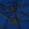 Parasol d'extérieur et poteau en aluminium 460x270 cm Bleu 537747537747