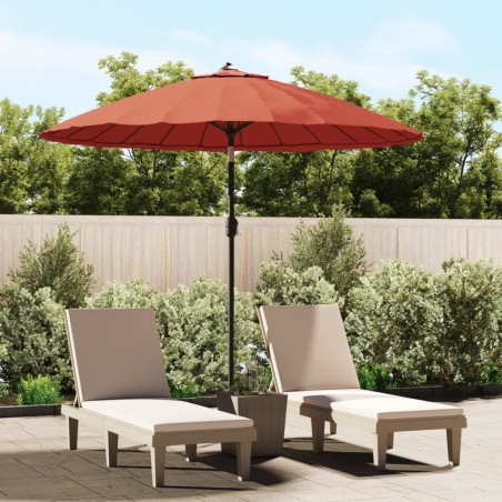 Parasol d'extérieur et mât avec aluminium 270 cm terre cuite 537750537750