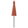 Parasol d'extérieur et mât avec aluminium 270 cm terre cuite 537750537750