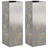 Lumière de chemin LED solaire 2 pcs Argenté Acier inoxydable 537753537753