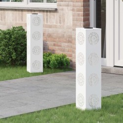 Lumière de chemin LED solaire 2 pcs Blanc Acier laminé à froid 537754537754