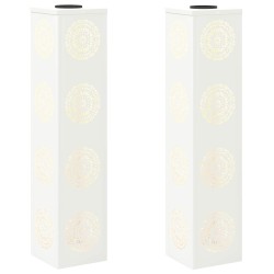 Lumière de chemin LED solaire 2 pcs Blanc Acier laminé à froid 537754537754