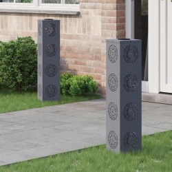 Lumière de chemin LED solaire 2 pcs Anthracite 537755537755