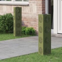 Lumière de chemin LED solaire 2 pcs Vert olive 537756537756