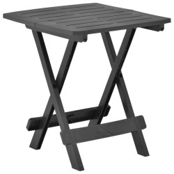Table pliable de jardin anthracite 45x43x50 cm plastique  537758537758