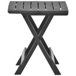 Table pliable de jardin anthracite 45x43x50 cm plastique  537758537758