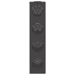 Lumière de chemin LED solaire 2 pcs Noir Acier laminé à froid 537762537762