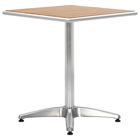 Table de jardin Argenté 60x60x70 cm Aluminium et WPC 537764537764