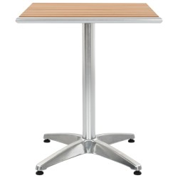 Table de jardin Argenté 60x60x70 cm Aluminium et WPC 537764537764