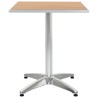 Table de jardin Argenté 60x60x70 cm Aluminium et WPC 537764537764