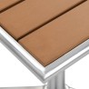Table de jardin Argenté 60x60x70 cm Aluminium et WPC 537764537764