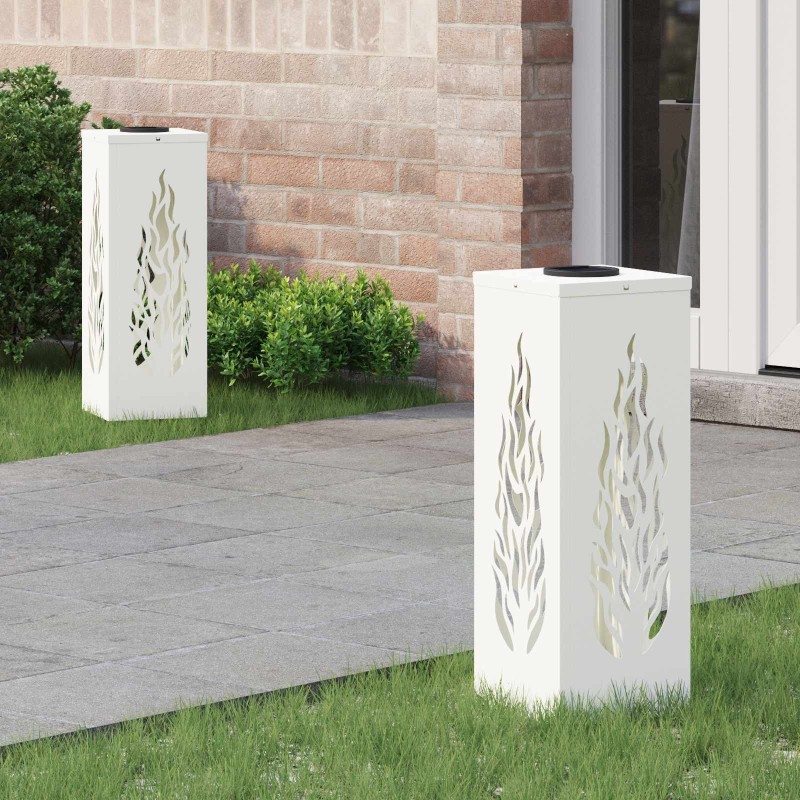 Lumière de chemin LED solaire 2 pcs Blanc Acier laminé à froid 537765537765
