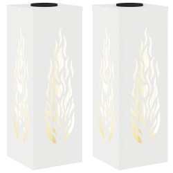 Lumière de chemin LED solaire 2 pcs Blanc Acier laminé à froid 537765537765