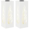Lumière de chemin LED solaire 2 pcs Blanc Acier laminé à froid 537765537765
