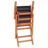 Chaises pliables de jardin lot de 4 Noir Eucalyptus textilène 537766537766