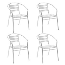 Ensemble à manger d'extérieur 5 pcs Aluminium Argenté 537768537768