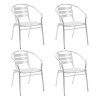 Ensemble à manger d'extérieur 5 pcs Aluminium Argenté 537768537768