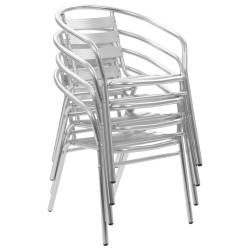 Ensemble à manger d'extérieur 5 pcs Aluminium Argenté 537768537768