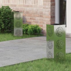 Lumière de chemin LED solaire 2 pcs Argenté Acier Galvanisé 537769537769