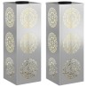 Lumière de chemin LED solaire 2 pcs Argenté Acier Galvanisé 537769537769