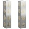Lumière de chemin LED solaire 2 pcs Argenté Acier Galvanisé 537770537770