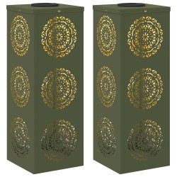 Lumière de chemin LED solaire 2 pcs Vert olive 537772537772