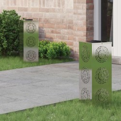 Lumière de chemin LED solaire 2 pcs Argenté Acier inoxydable 537773537773