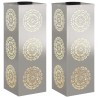 Lumière de chemin LED solaire 2 pcs Argenté Acier inoxydable 537773537773
