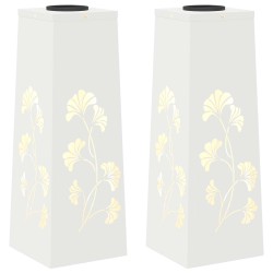 Lumière de chemin LED solaire 2 pcs Blanc Acier laminé à froid 537775537775